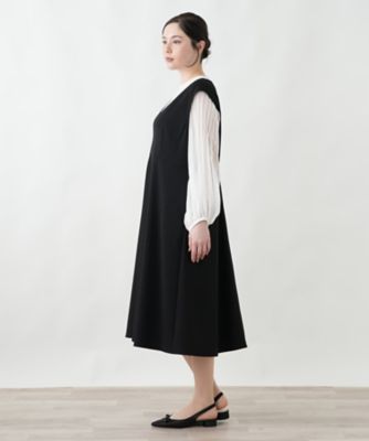 フレアストレッチジャンパースカート | Leilian plus house (Women