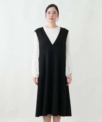 フレアストレッチジャンパースカート | Leilian plus house (Women