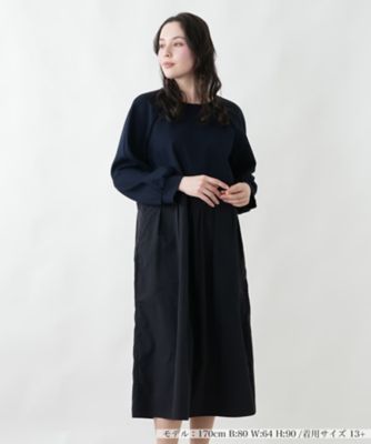 ＜Leilian plus house (Women/大きいサイズ)＞切替ワンピース【Ｌｅｉｌｉａｎ　ＷＨＩＴＥ　ＬＡＢＥＬ】