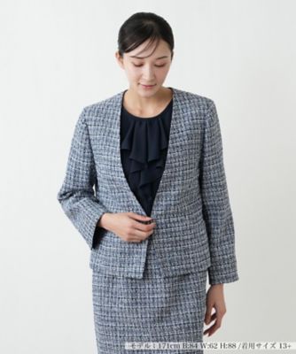 ＜Leilian plus house (Women/大きいサイズ)＞ミックスツイードジャケット【２６年１月カタログ】