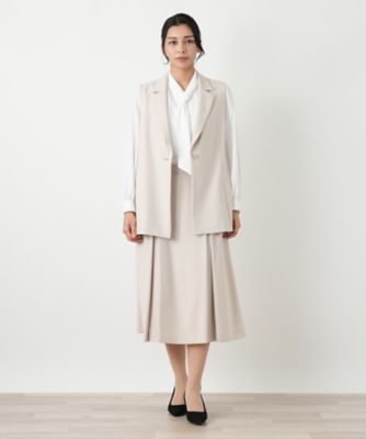 F580 新品未使用 XL 13+ レリアンプラスハウス Erica レディース フロントタックフレアスカート | Leilian plus house (Women/大きい