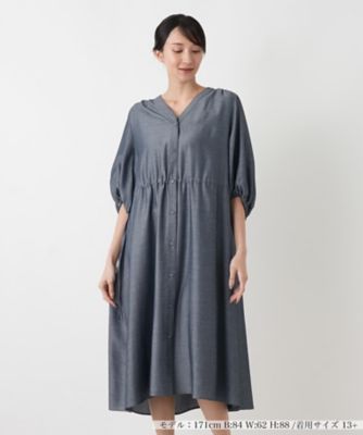 Leilian plus house (Women/大きいサイズ)/レリアン　プラスハウス ボリュームスリーブワンピース【プラス企画】