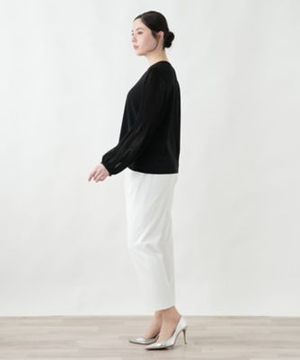 異素材シアー袖プリーツブラウス | Leilian plus house (Women/大きい