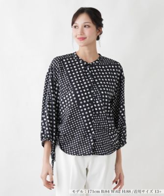 ＜Leilian plus house (Women/大きいサイズ)＞ブラウス【ＭＵＳＥ　ＢＹ　ＲＯＣＨＡＳ　Ｐｒｅｍｉｅｒｅ】