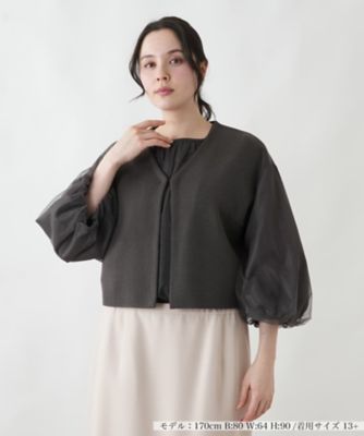 ＜Leilian plus house (Women/大きいサイズ)＞カーディガン【ＢＯＵＲＧＥ】