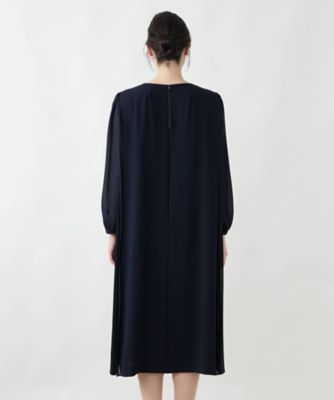 店舗人気】サイドプリーツワンピース【Leilian WHITE