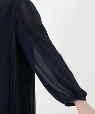 店舗人気】サイドプリーツワンピース【Leilian WHITE