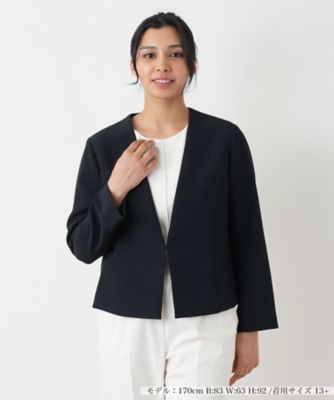 ＜Leilian plus house (Women/大きいサイズ)＞ジャケット【Ｌｅｉｌｉａｎ　ＷＨＩＴＥ　ＬＡＢＥＬ】