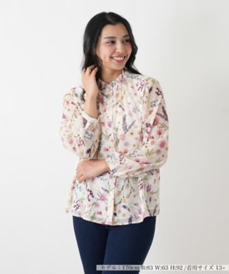 ＜Leilian plus house (Women/大きいサイズ)＞ブラウス【Ｌｅｉｌｉａｎ　ＷＨＩＴＥ　ＬＡＢＥＬ】