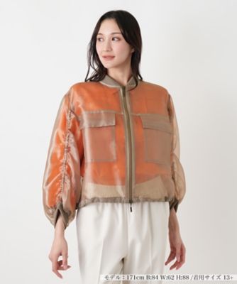＜Leilian plus house (Women/大きいサイズ)＞シアーボリュームスリーブブルゾン【ＮＥＭＩＫＡ】