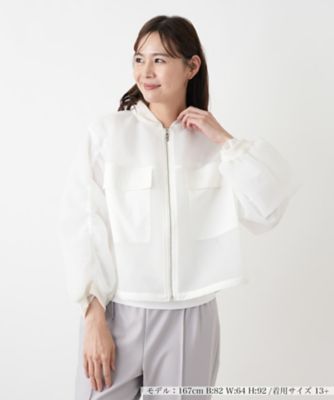 ＜Leilian plus house (Women/大きいサイズ)＞シアーボリュームブルゾン【ＮＥＭＩＫＡ】