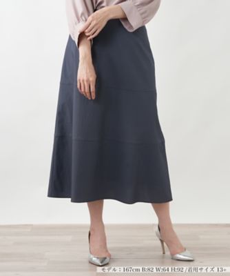 ＜Leilian plus house (Women/大きいサイズ)＞切り替えフレアスカート【ＢＯＵＲＧＥ】