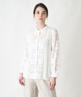 ＜Leilian plus house (Women/大きいサイズ)＞ストレッチレースブラウス【ＲＯＣＨＡＳ　Ｐｒｅｍｉｅｒｅ】