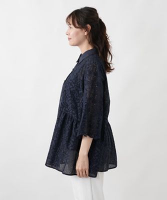 カットワークレースチュニック | Leilian plus house (Women/大きい