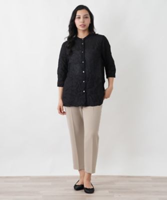 楊柳風バンドカラーシャツ【ROCHAS Premiere