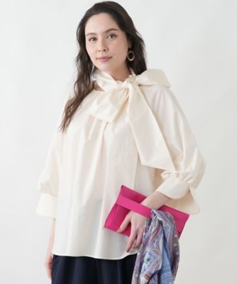 ＜Leilian plus house (Women/大きいサイズ)＞ブラウス【Ｌｅｉｌｉａｎ　ＷＨＩＴＥ　ＬＡＢＥＬ】