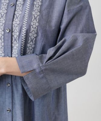 刺繍デザインチュニックブラウス | Leilian plus house (Women/大きい