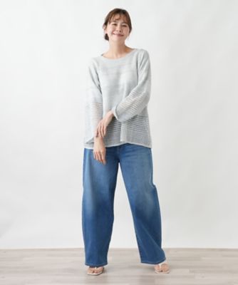 カーブデニムパンツ【L JEANS】 | Leilian plus house (Women