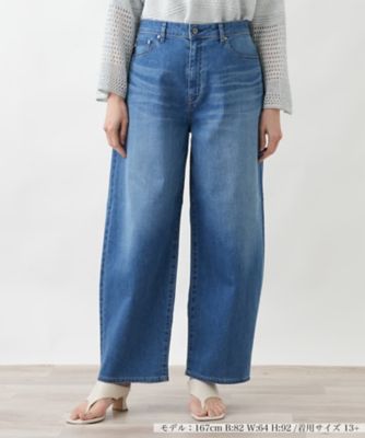 ＜Leilian plus house (Women/大きいサイズ)＞カーブデニムパンツ【Ｌ　ＪＥＡＮＳ】【２６年３月カタログ】