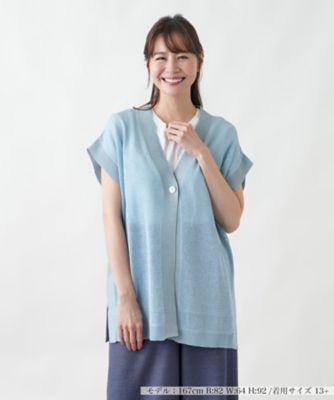 ＜Leilian plus house (Women/大きいサイズ)＞Ｖネックニットベスト