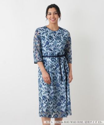 ＜Leilian plus house (Women/大きいサイズ)＞レースワンピース【セレモニー】【２６年３月カタログ】