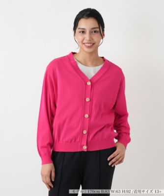 ＜Leilian plus house (Women/大きいサイズ)＞Ｖネックカーディガン【２６年３月カタログ】