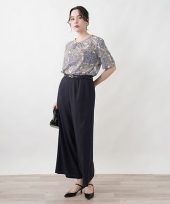 F563 美品 13+ XL レリアン プラスハウス 現行 ワイド レディース ワイドパンツ | Leilian plus house (Women/大きいサイズ)/レリアン