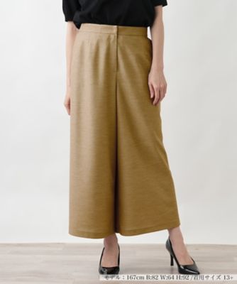 ＜Leilian plus house (Women/大きいサイズ)＞ストレッチガウチョパンツ【Ｒｉｃｈ　１－ｍｉｌｅ】【２６年３月カタログ】