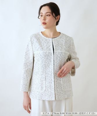 ＜Leilian plus house (Women/大きいサイズ)＞ジャケット【ＢＯＵＲＧＥ】