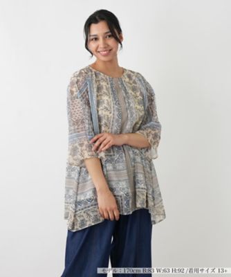 ＜Leilian plus house (Women/大きいサイズ)＞ドルマンスリーブチュニック【２６年３月カタログ】