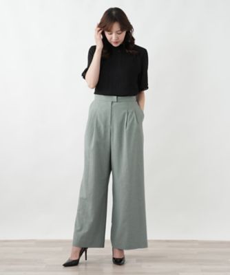 タックワイドパンツ【BOURGE】 | Leilian plus house (Women