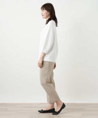 ドルマンスリーブニットプルオーバー【Leilian WHITE