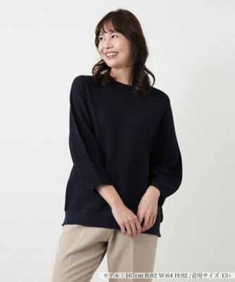 ドルマンスリーブニットプルオーバー【Leilian WHITE