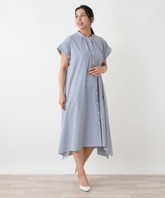 ストライプシャツワンピース | Leilian plus house (Women/大きい