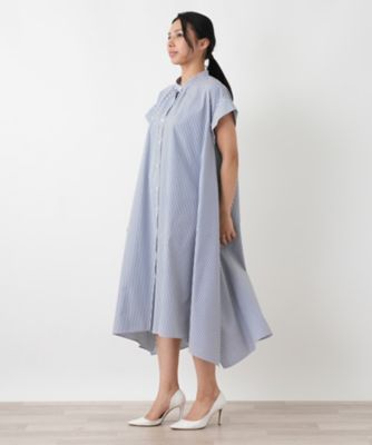ストライプシャツワンピース | Leilian plus house (Women/大きい