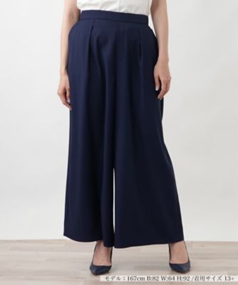 ＜Leilian plus house (Women/大きいサイズ)＞ワイドパンツ【ＢＯＵＲＧＥ】