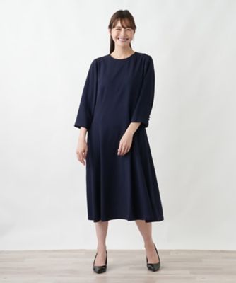 美品■レリアン　WHITE LABEL■13+■プリーツおしゃれなジレ■ネイビー 新品】レリアン ロングジレ ネイビー 薄手 大きいサイズ 13+号 手洗い