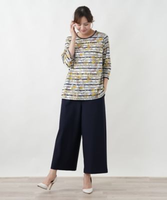 フラワーボーダープルオーバー【Leilian WHITE LABEL