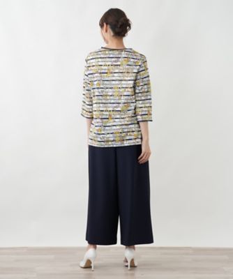 フラワーボーダープルオーバー【Leilian WHITE LABEL