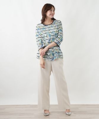 フラワーボーダープルオーバー【Leilian WHITE LABEL