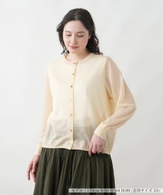 Leilianカーディガン シアーカーディガン【Leilian WHITE LABEL