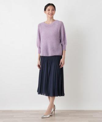 未使用タグ付 レリアン13+大きいサイズ アンサンブルニット ネイビー定価4万円 アンサンブルニット | Leilian (Women)/レリアン | 三越伊勢丹