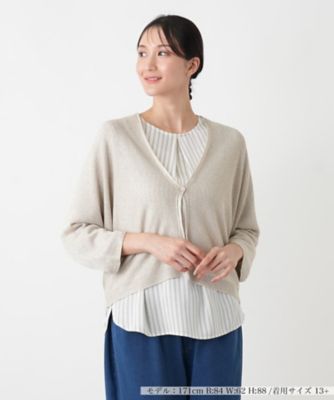 ＜Leilian plus house (Women/大きいサイズ)＞カーディガン【ＴＲＩＣＯＴ　ＰＥＲＵＧＩＡ】