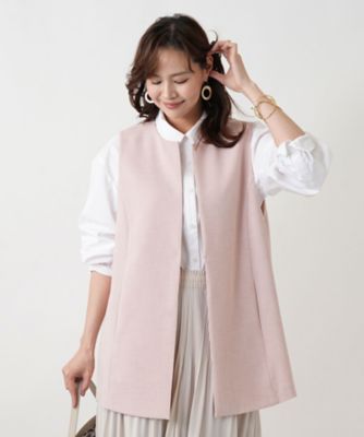 ＜Leilian plus house (Women/大きいサイズ)＞ベスト【Ｌｅｉｌｉａｎ　ＷＨＩＴＥ　ＬＡＢＥＬ】
