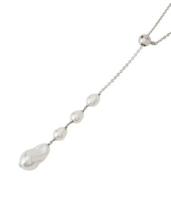 ＜Leilian plus house (Women/大きいサイズ)＞パール調Ｙ字ロングネックレス
