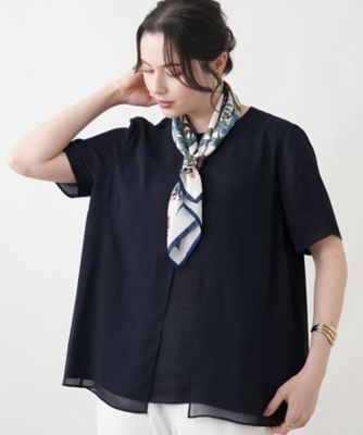 新品 レリアン Leilian ブラウス 15+ 日本製 大きいサイズ ブラウス | Leilian plus house (Women/大きいサイズ)/レリアン プラス