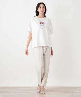 三毛猫プリントTシャツ【NEMIKA】 | Leilian plus house (Women