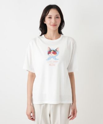三毛猫プリントTシャツ【NEMIKA】 | Leilian plus house (Women