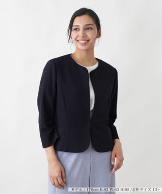 ＜Leilian plus house (Women/大きいサイズ)＞ジャケット【Ｌｅｉｌｉａｎ　ＷＨＩＴＥ　ＬＡＢＥＬ】