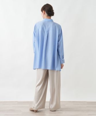 ブザム切替チュニックシャツ【Leilian WHITE LABEL
